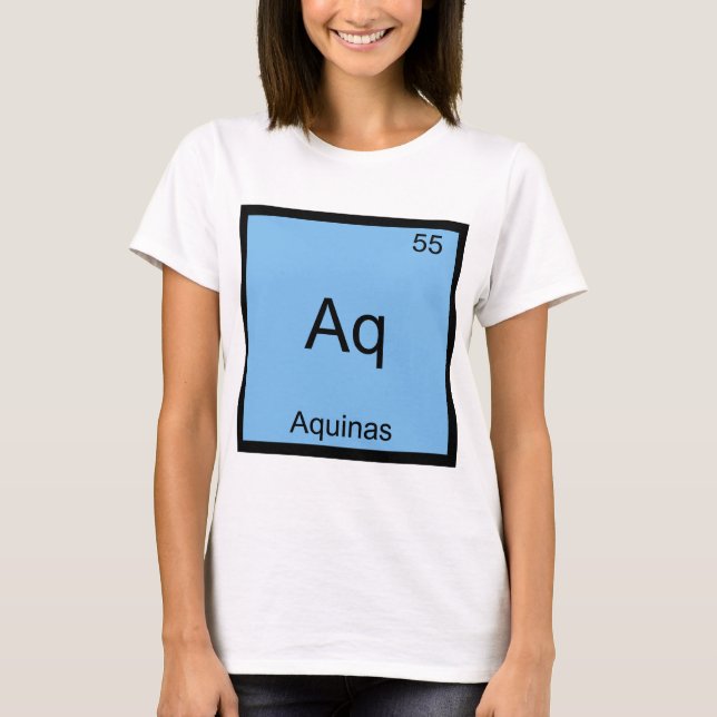 Aq - Aquinas Roligt Kemisymbol T-Shirt (Framsida)