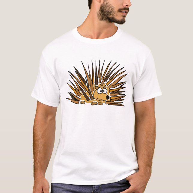 AQ-, Porcupinekonsttecknad Tee (Framsida)