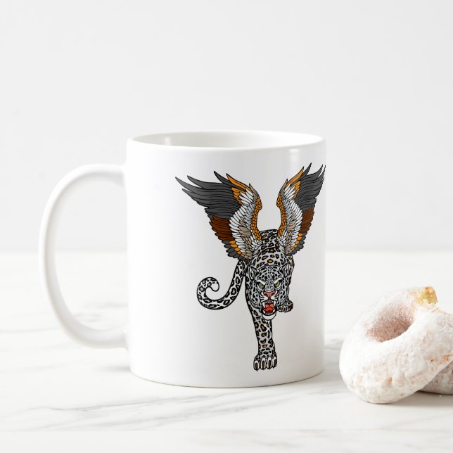 Aq Pub Legendary winged snö leopard Kaffemugg (Med munk)