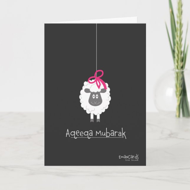 Aqeeqa Mubarak - Cute Sheep for Girl Kort (Framsida)
