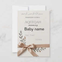 Aqeeqah-inbjudningskort OSA Kort