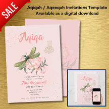 Aqiqa-inbjudningsmallar Digital Dragonfly Girl