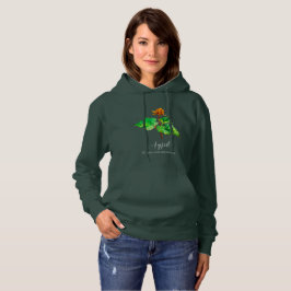 Aqpik, orange nordisk bär-hoodie t shirt