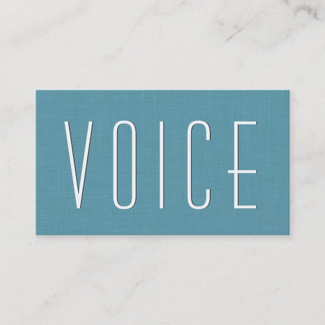 Aqua ACTOR Simple Stil V50 Visitkort (Framsida)