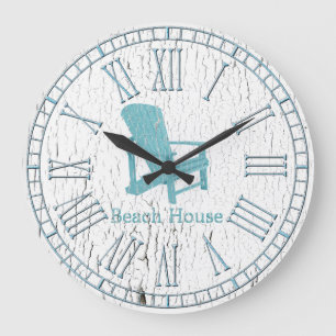 Aqua Adirondack är din text Stor Klocka