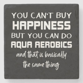 Aqua Aerobics är Happiness Funny Vatten Aerobics Stenunderlägg