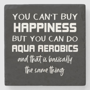 Aqua Aerobics är Happiness Funny Vatten Aerobics Stenunderlägg