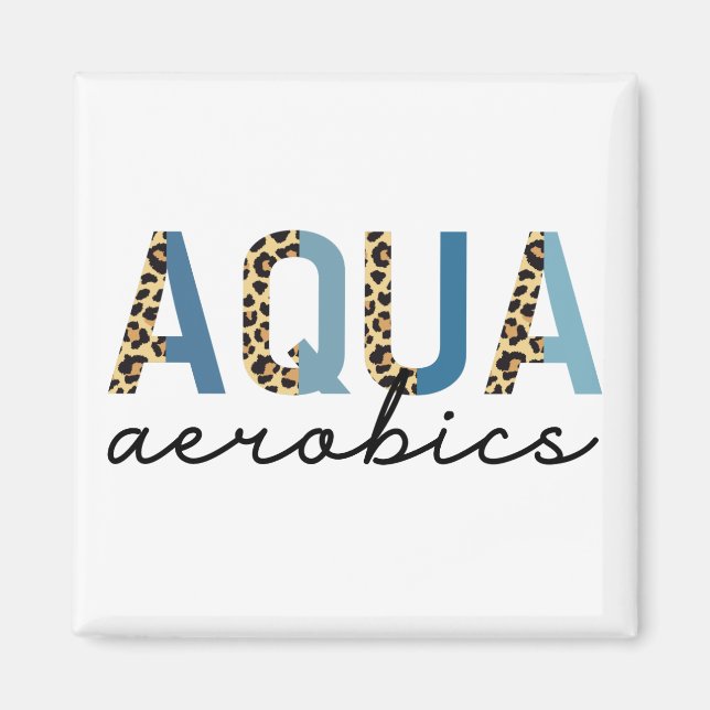Aqua Aerobics Cheetah skriver ut flygplansgåvor fr Magnet (Framsidan)