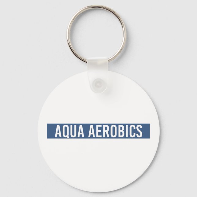 Aqua Aerobics Minimalist Vatten Aerobics Gift Nyckelring (Framsida)
