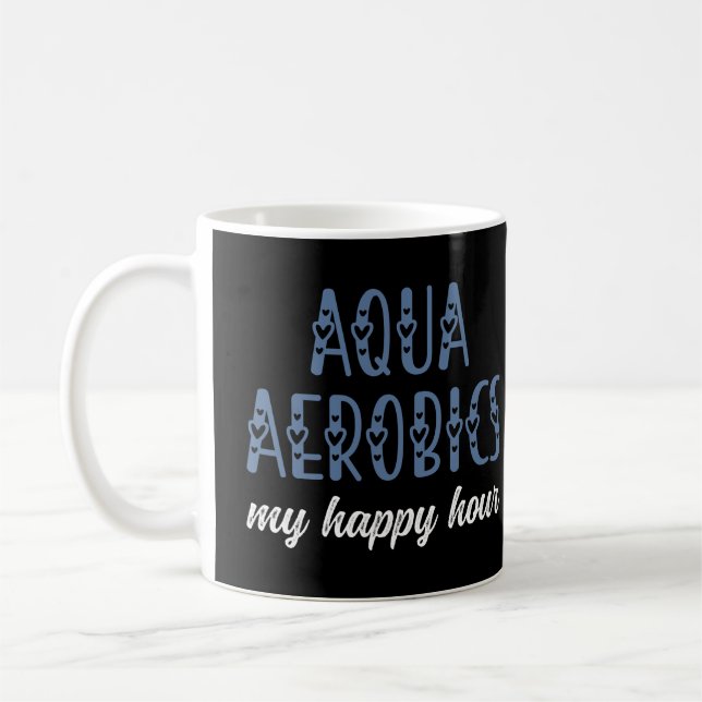Aqua Aerobics My lycklig-h Vatten-flygarpresenter Kaffemugg (Vänster)
