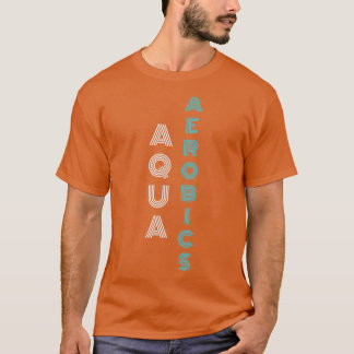 Aqua Aerobics snyggt blue och white typography Gi T Shirt