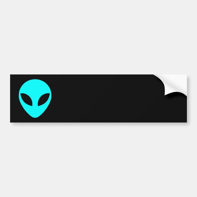 Aqua Alien Head Bildekal (Framsidan)