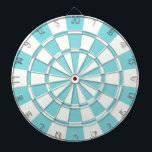 Aqua and White Piltavla<br><div class="desc">Aqua and White Dart Board</div>
