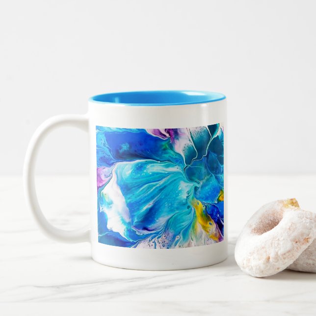 Aqua Art Design Coffee Mug Två-Tonad Mugg (Med munk)