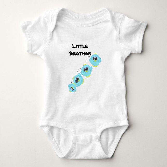 Aqua Baby Bird Little Brother Tee Shirt (Framsida)