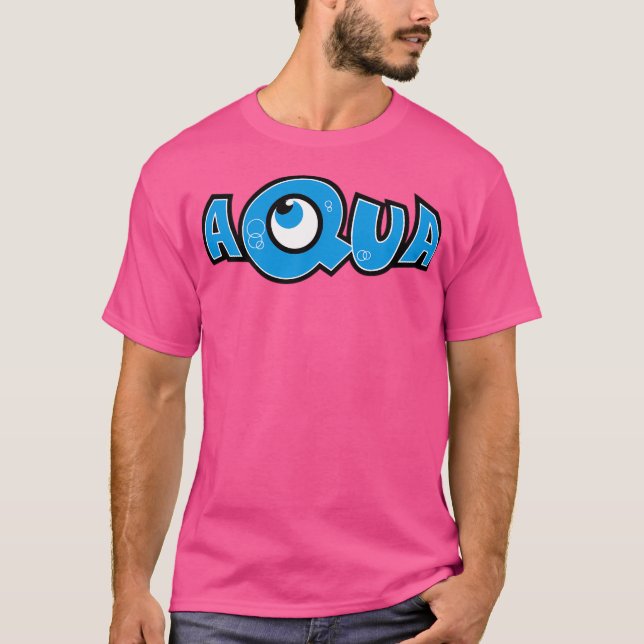 Aqua - Band-Logotyp T Shirt (Framsida)