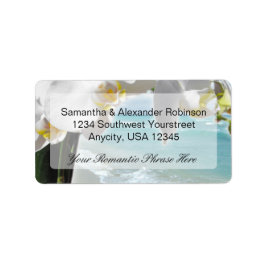 Aqua Beach Orchid Adressetikett