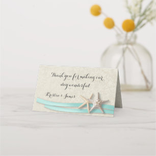 Aqua Beach Starfish och Ribbon Placeringskort