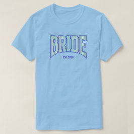 Aqua + Beige Randig Navy Brud TRUD T Shirt