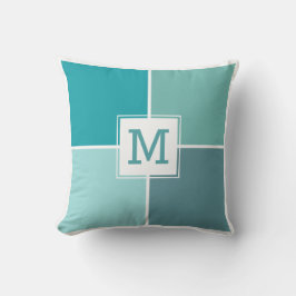 Aqua belägger med tegel den beställnings- kudde