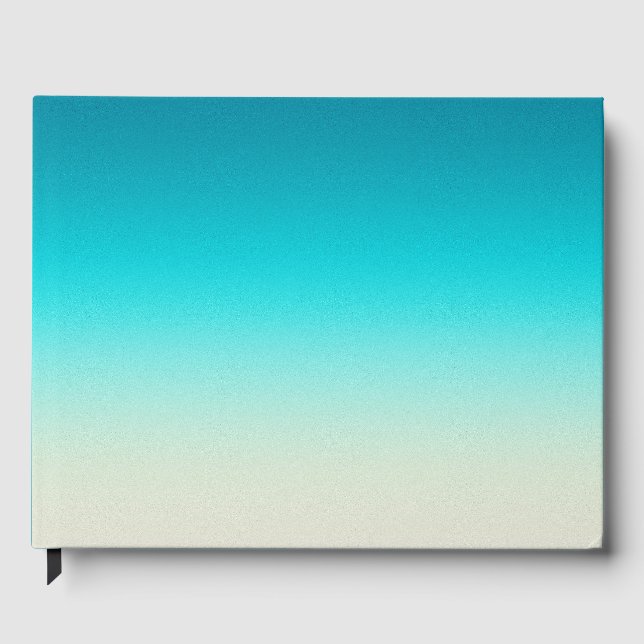 Aqua Blå Gradient Abstrakt Bakgrund Mjuk Ombre  Gästböcker (Framsida)