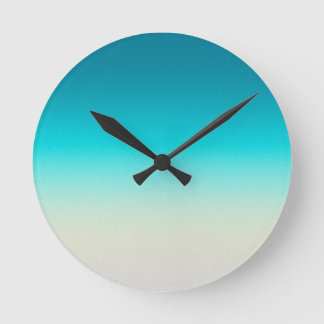 Aqua Blå Gradient Abstrakt Bakgrund Mjuk Ombre Rund Klocka