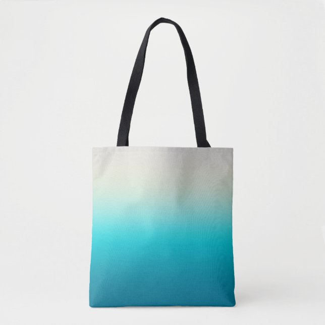 Aqua Blå Gradient Abstrakt Bakgrund Mjuk Ombre  Tygkasse (Framsida)