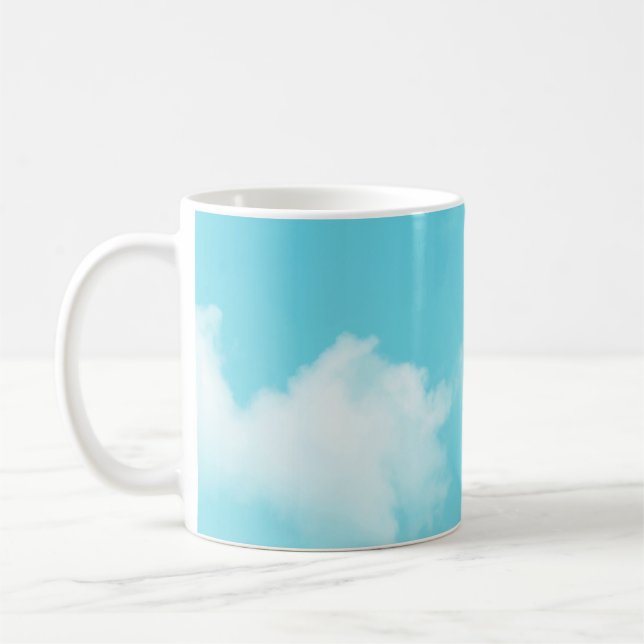 Aqua blå himmel kaffemugg (Vänster)