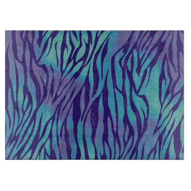 Aqua Blå Och Lila Zebrastreck (Framsidan)