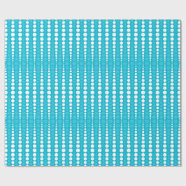 Aqua Blå och Vita Prickar Inpackningspapper Presentpapper