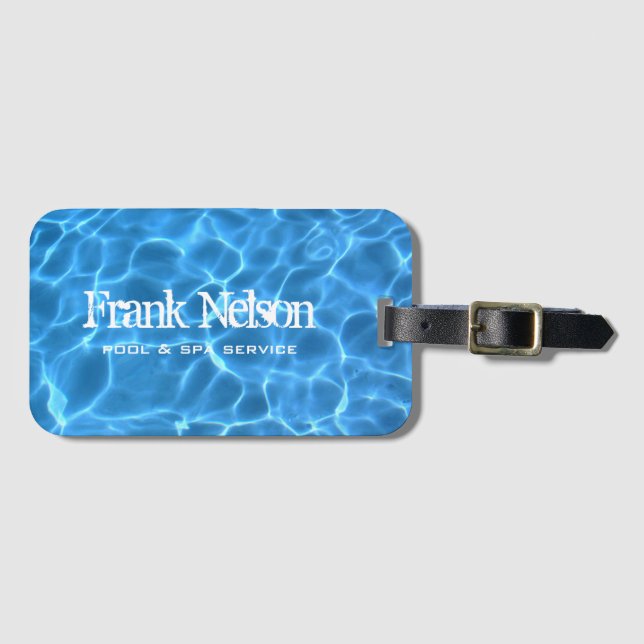 Aqua Blå Simbassäng Bagagebricka (Framsida horisontal)