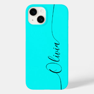 Aqua Black Elegant Calligraphy Script Namn