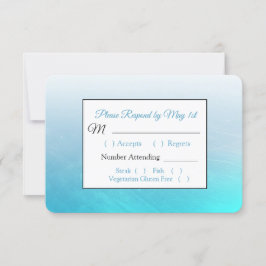 Aqua Black och Blue Bröllop OSA Card