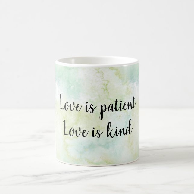 Aqua Bliss Löv Watercolor Kärlek är Kaffemugg (Center)