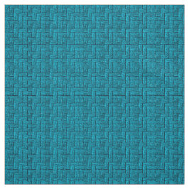 Aqua Blocks Ivory Linen-struktur (54-tums bredd) Tyg