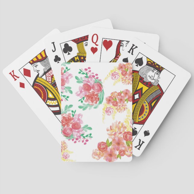 Aqua blomma casinokort (Baksidan)