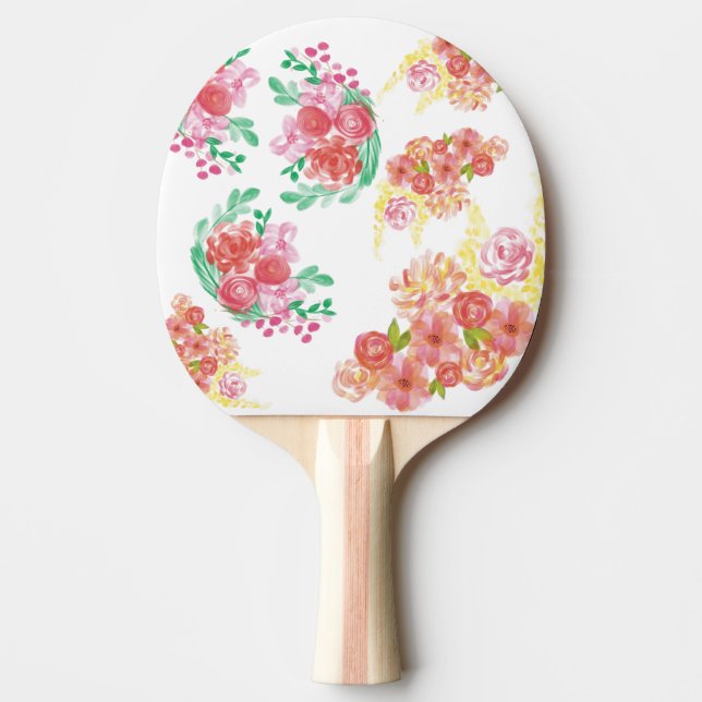 Aqua blomma pingisracket (Framsidan)