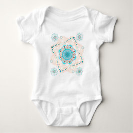 Aqua blommande Mandalas  T Shirt