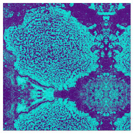 Aqua Blommigt Fabric Tyg