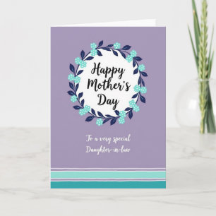 Aqua Blossom Morsdags kort