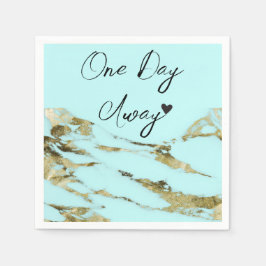 Aqua Blue Abstrakt En dag för daglig repetitionsmi Pappersservett