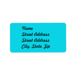 Aqua Blue Adress Sticker Adressetikett