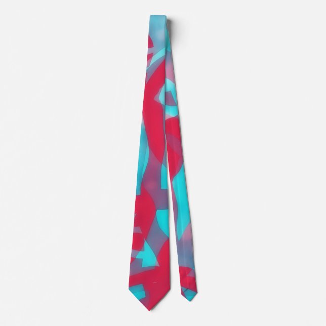 Aqua Blue and Deep Pink Artsy Tie Slips (Framsida)