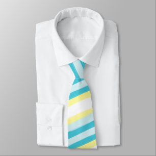 Aqua Blue and Gult Diagonal Stripe Manar Slips