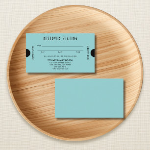 Aqua Blue Art Deco Reserverade Platser Tandläkare Tidsbeställning Kort
