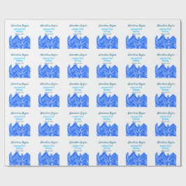 Aqua Blue Äventyr börjar 1:a födelsedag Presentpapper