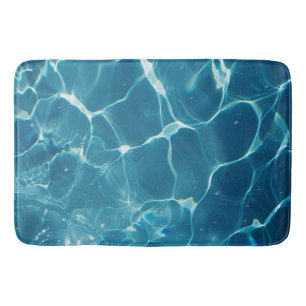 Aqua Blue Bassäng Vatten Mönster Badrumsmatta