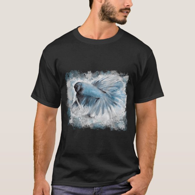 Aqua Blue - beskuren T Shirt (Framsida)
