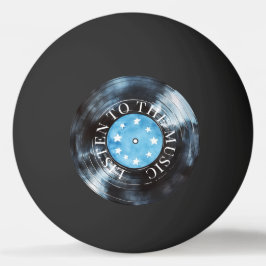 Aqua Blue Black Inspelad Musik Pingisboll