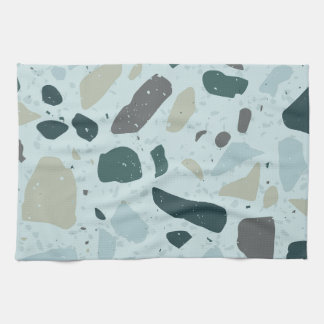 Aqua Blue Blob Kitchen Towel Kökshandduk